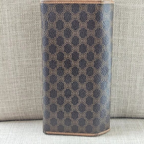 CELINE Paris Card Holder Wallet Macadam Long Clutch Purse Bag Made in Italy auth - Picture 6 of 15